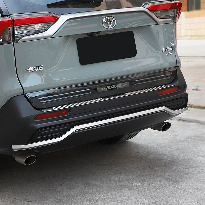 4荣放威款rav兰达尾门亮条配件板饰条后杠护板贴改装片后备箱
