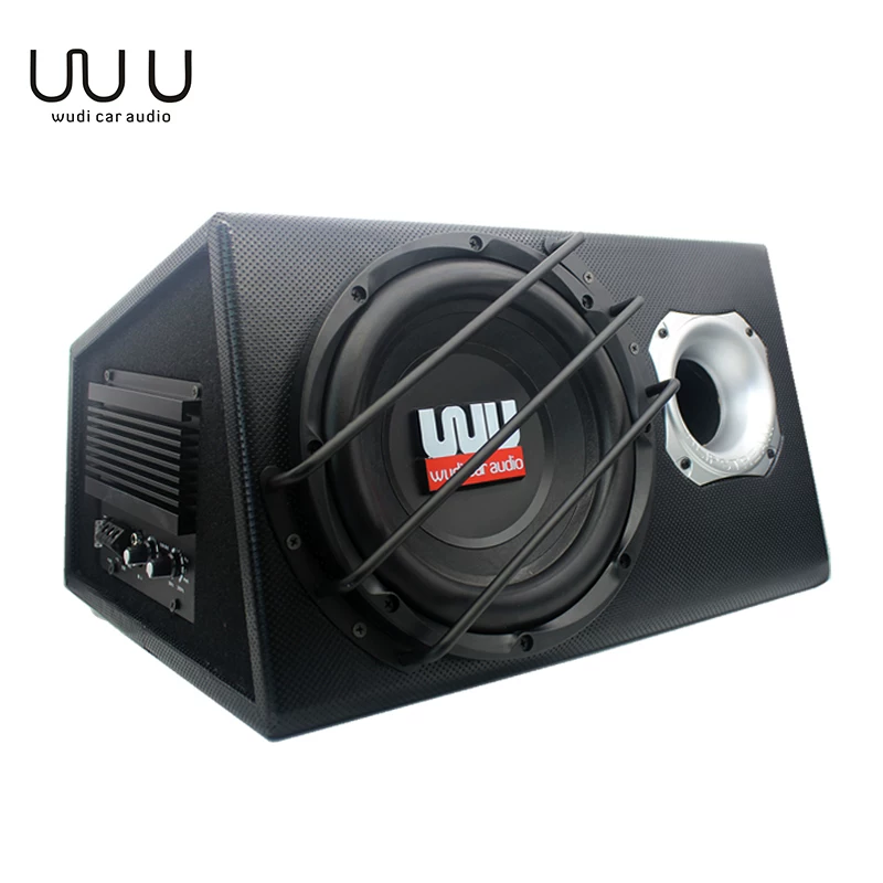薄低音炮叭重低音喇汽车音响炮汽车超2v 有源低音炮10寸1车载低音