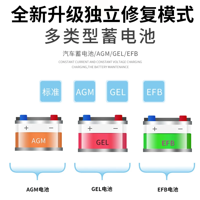 修复蓄电智能脉冲自动通用汽车电瓶v大功率充电器1池充电机