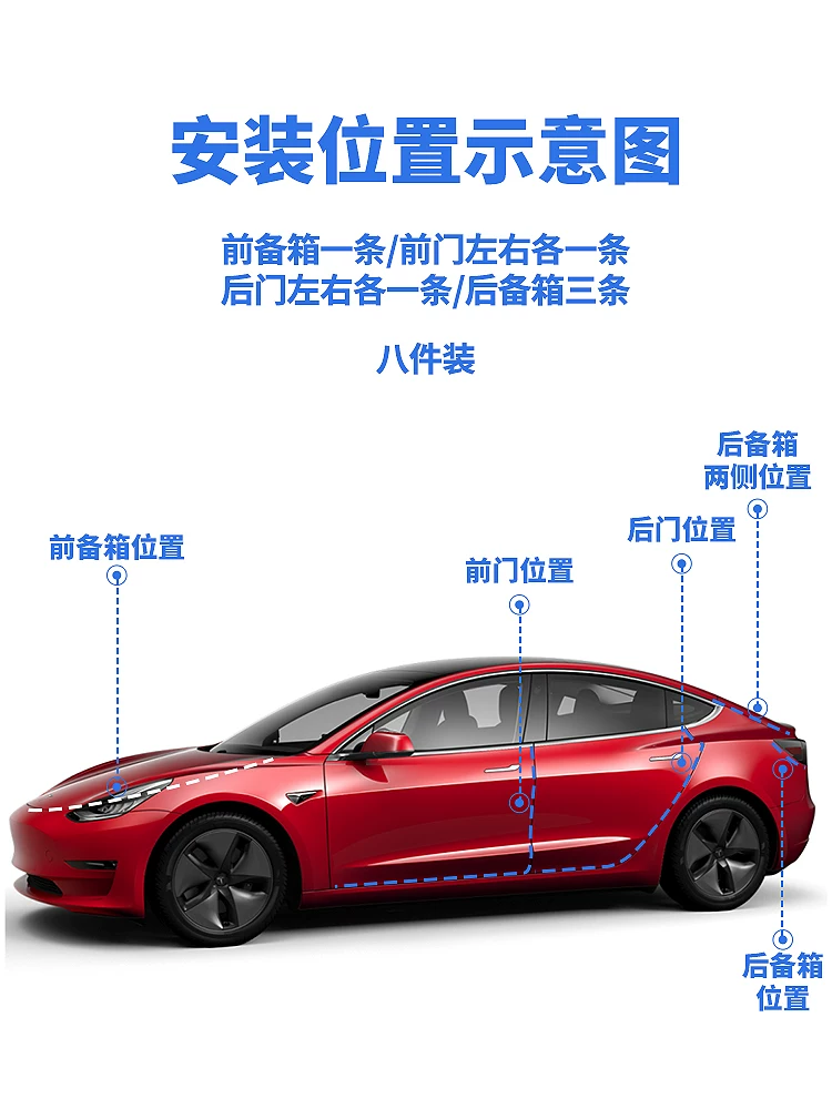 天窗防尘条改装配密封条全件适用于特斯拉mo车隔音条车门防水