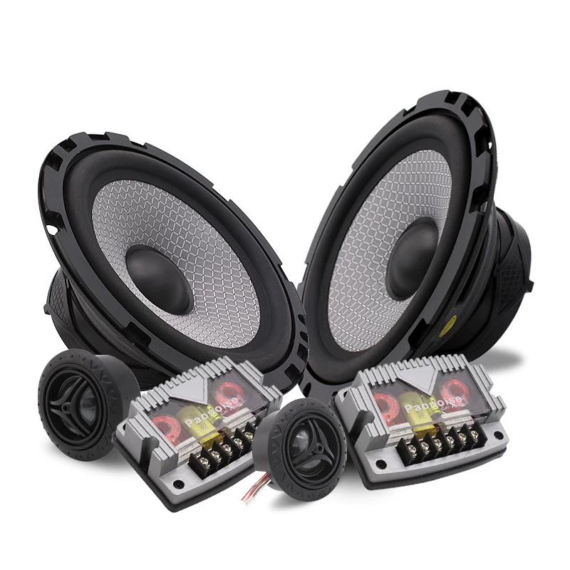 喇叭6改装前门中高低音重低音全汽车音响频喇叭带分频器5寸套装