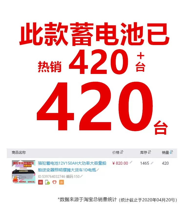 骆驼蓄电舶逆变器照明摆摊h大功率大容量船大货车电瓶池12v